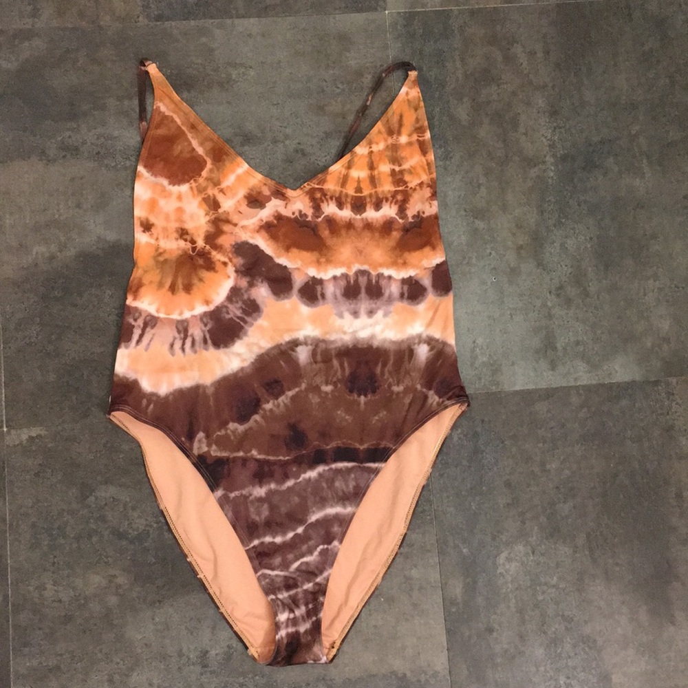 Tie dye bathing suit